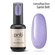 Камуфлююча каучукова база /ніжно-фіолетова з поталлю/ /UV/LED Camouflage Base Garter Belt Light Violet PNB/